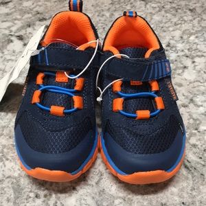 Surprize tennis shoes. Blue/orange. Velcro closure